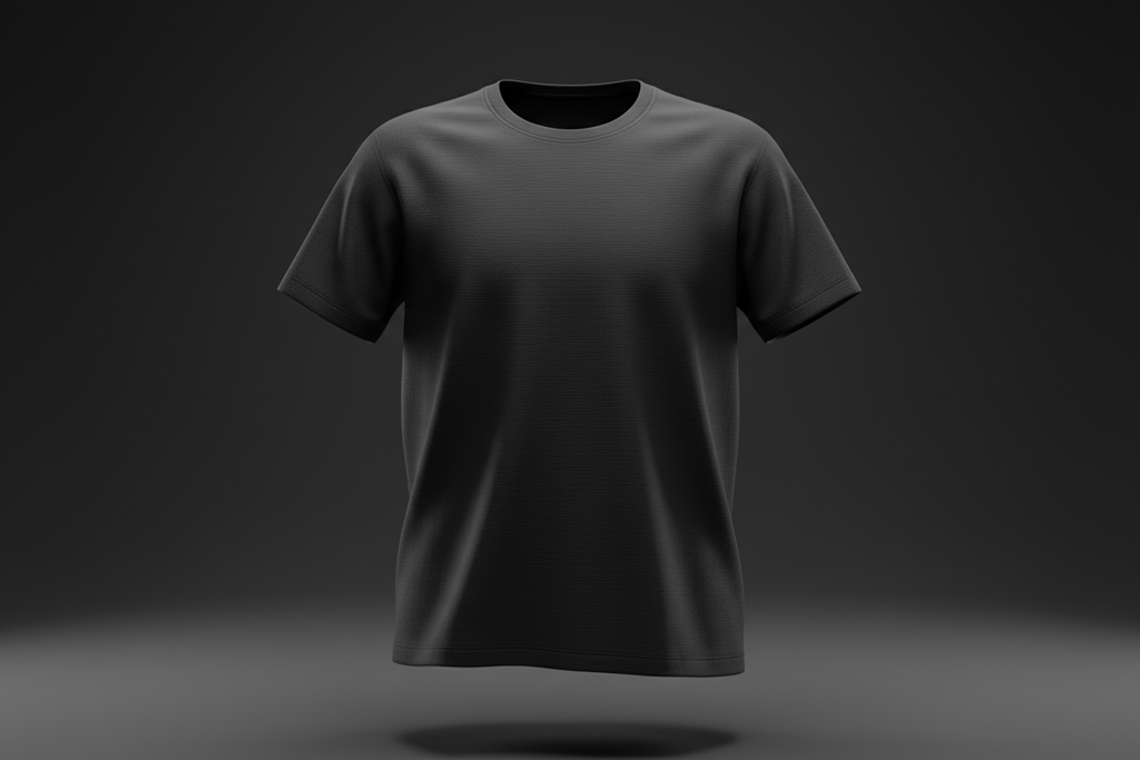Classic crew neck tee : BLACK