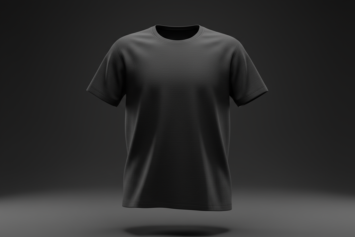 Classic crew neck tee : BLACK