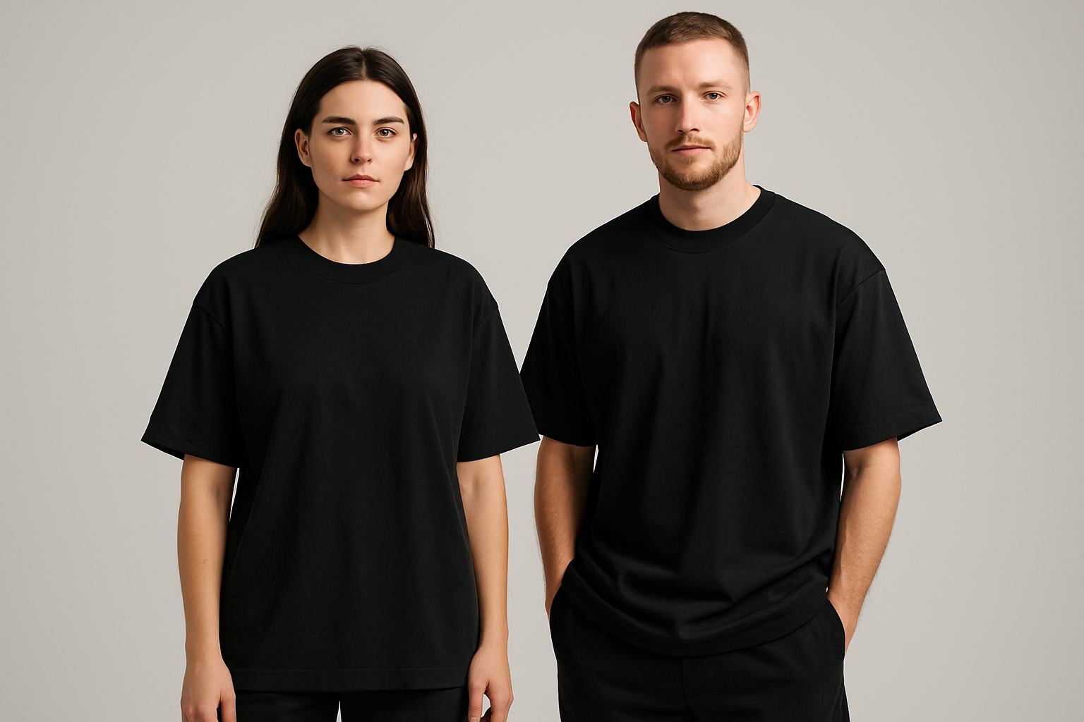 Classic oversized tee : BLACK