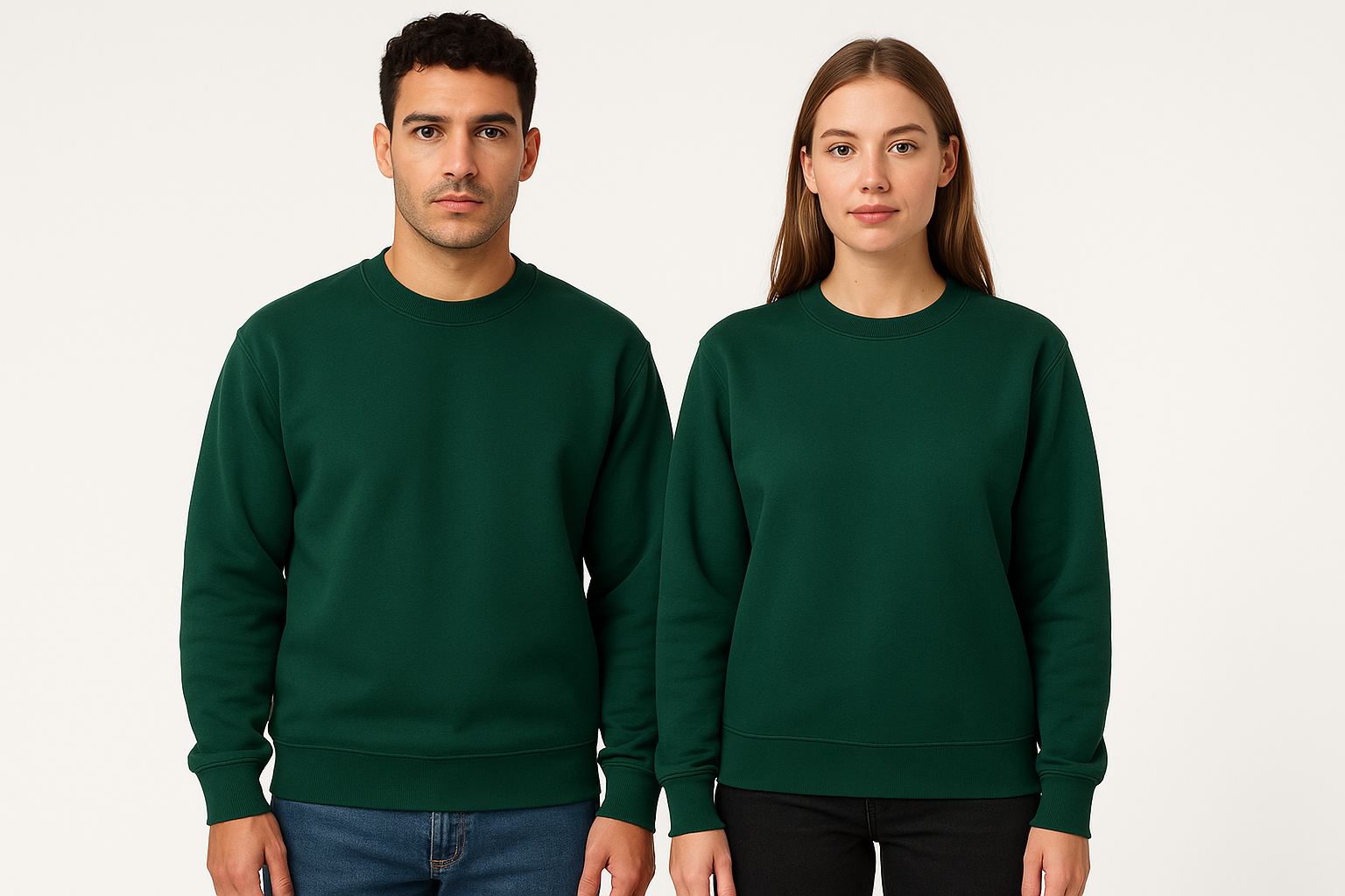Oversized sweatshirt :BOTTLE GEREEN