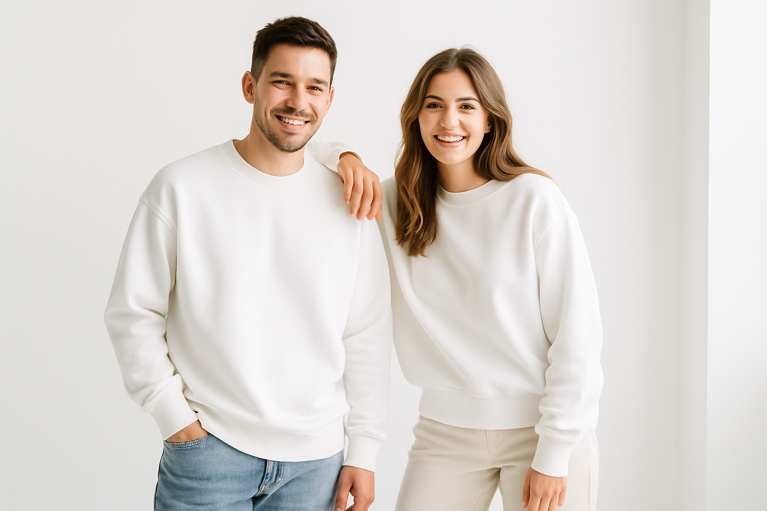 Oversized sweatshirt : WHITE