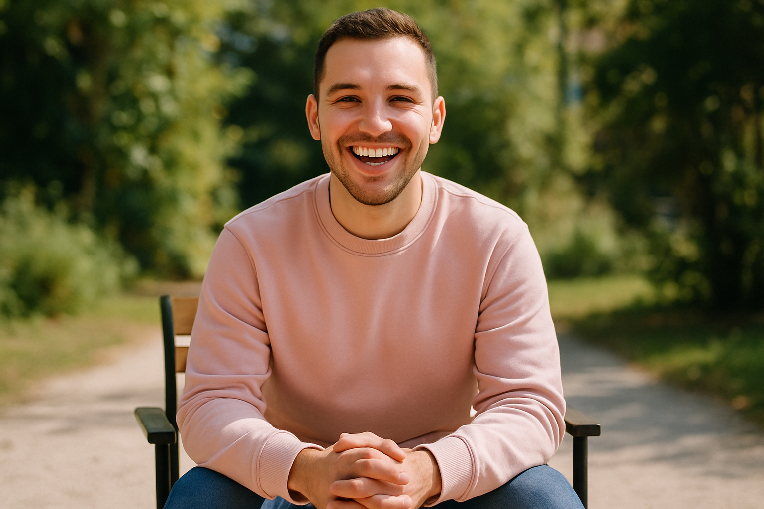 Heavy weight Sweatshirt : LIGHT PINK