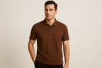 Classic Polo collar tee : COFFEE BROWN