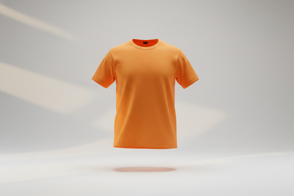 Classic crew neck tee : ORANGE