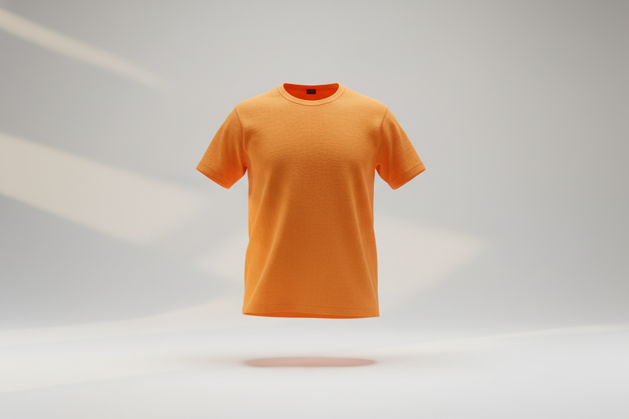 Classic crew neck tee : ORANGE