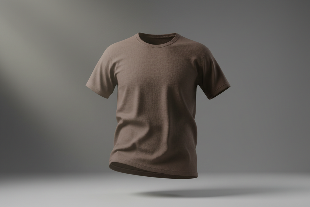 Classic crew neck tee : BROWN