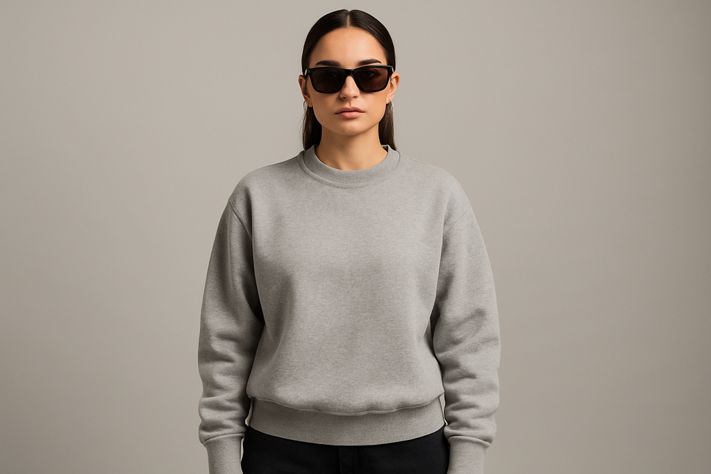 Heavy weight Sweatshirt : GREY MELANGE