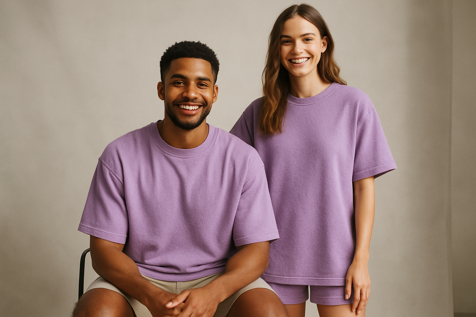 Terry Oversized tee : LAVENDER
