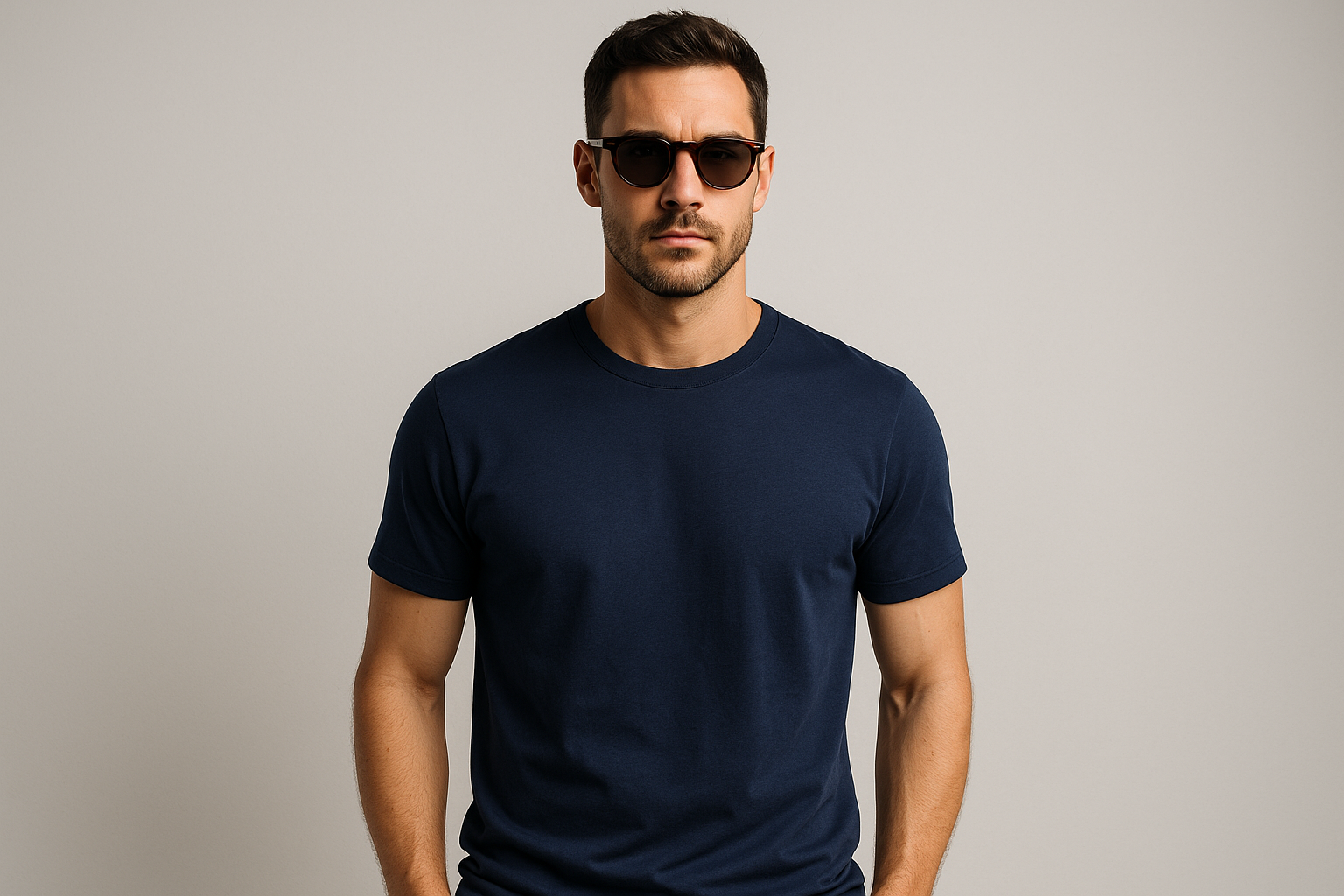 Luxe Supima tee :NAVY BLUE