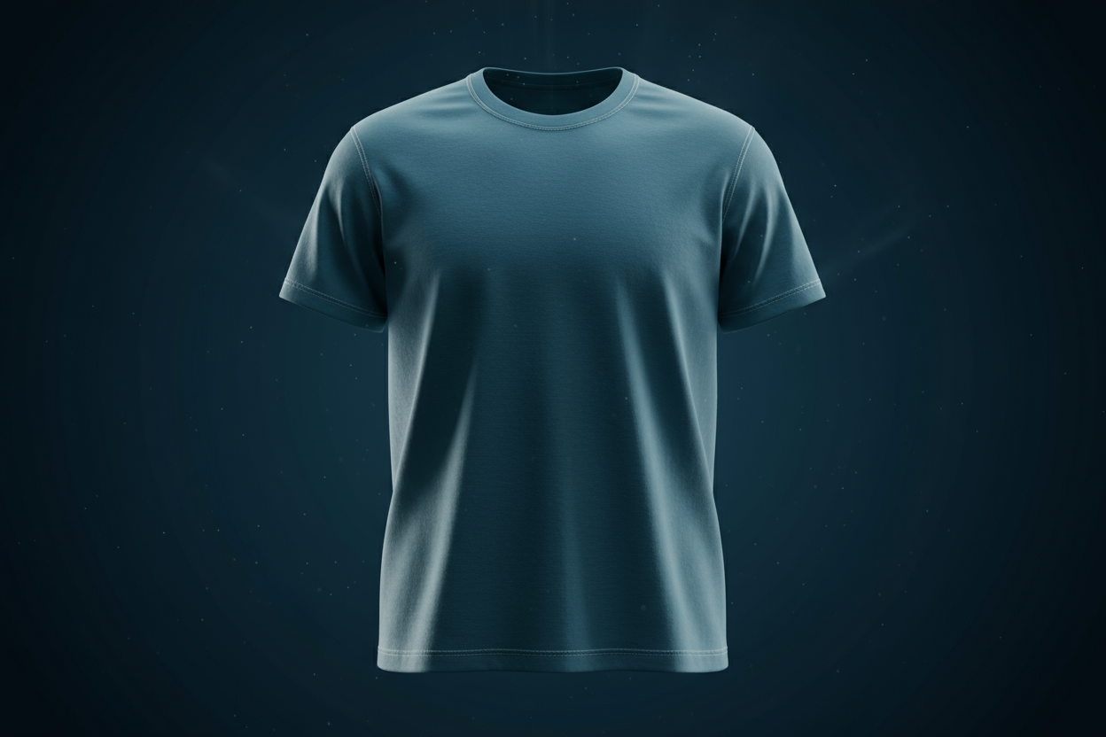 Classic crew neck tee : PETROL BLUE