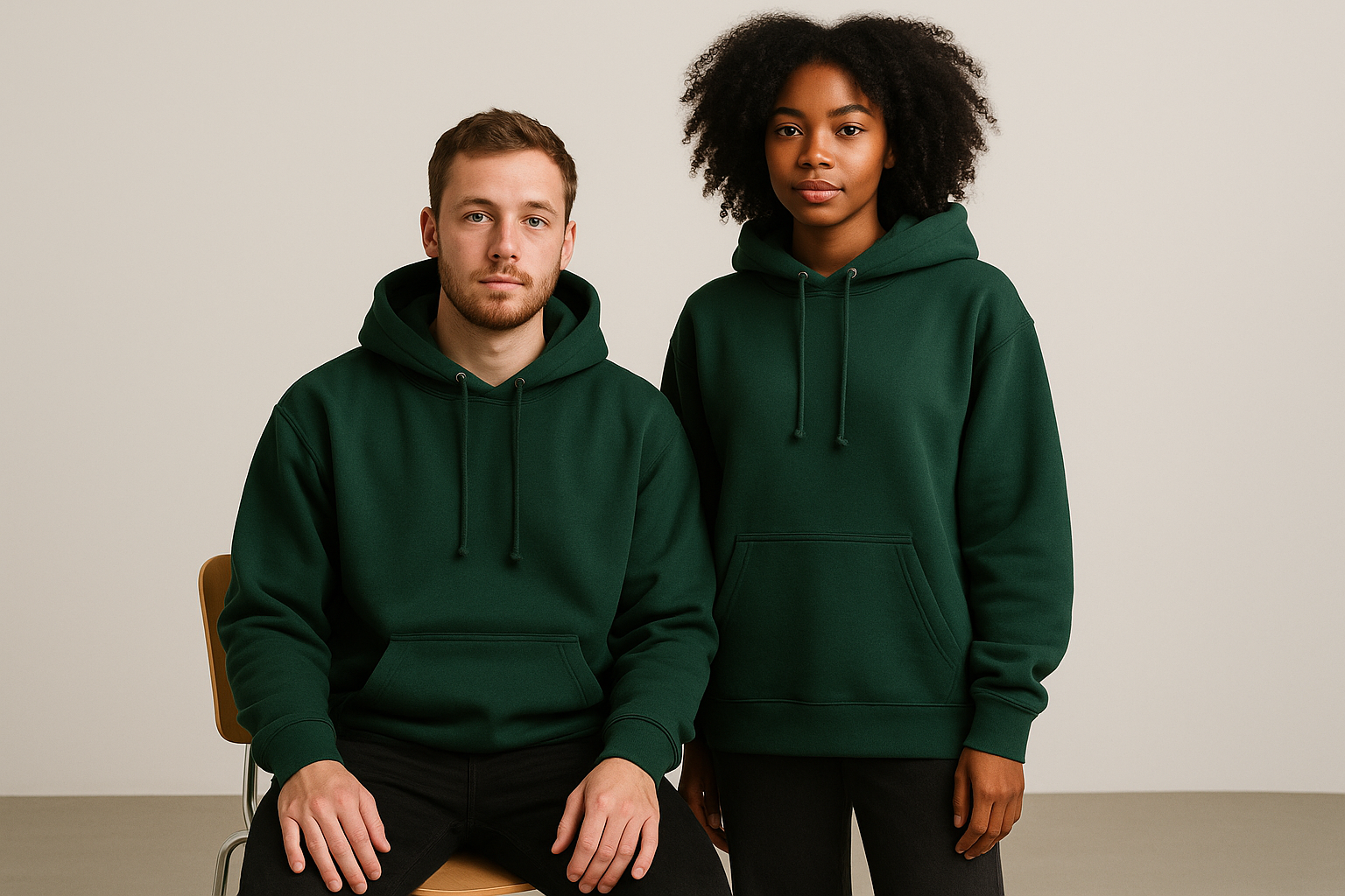 Oversized Hoodie : BOTTLE GREEN