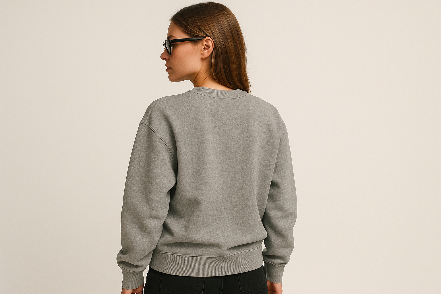 Heavy weight Sweatshirt : GREY MELANGE