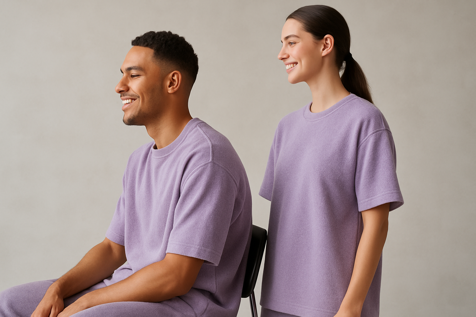 Terry Oversized tee : LAVENDER