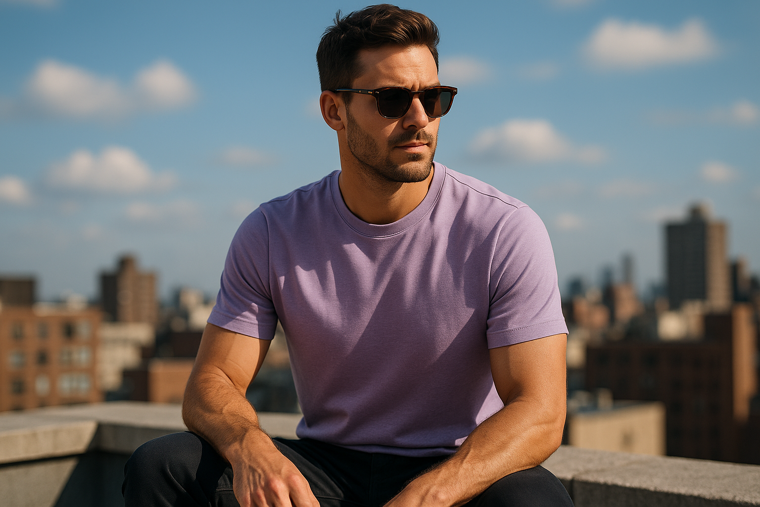 Luxe Supima tee : LAVENDER