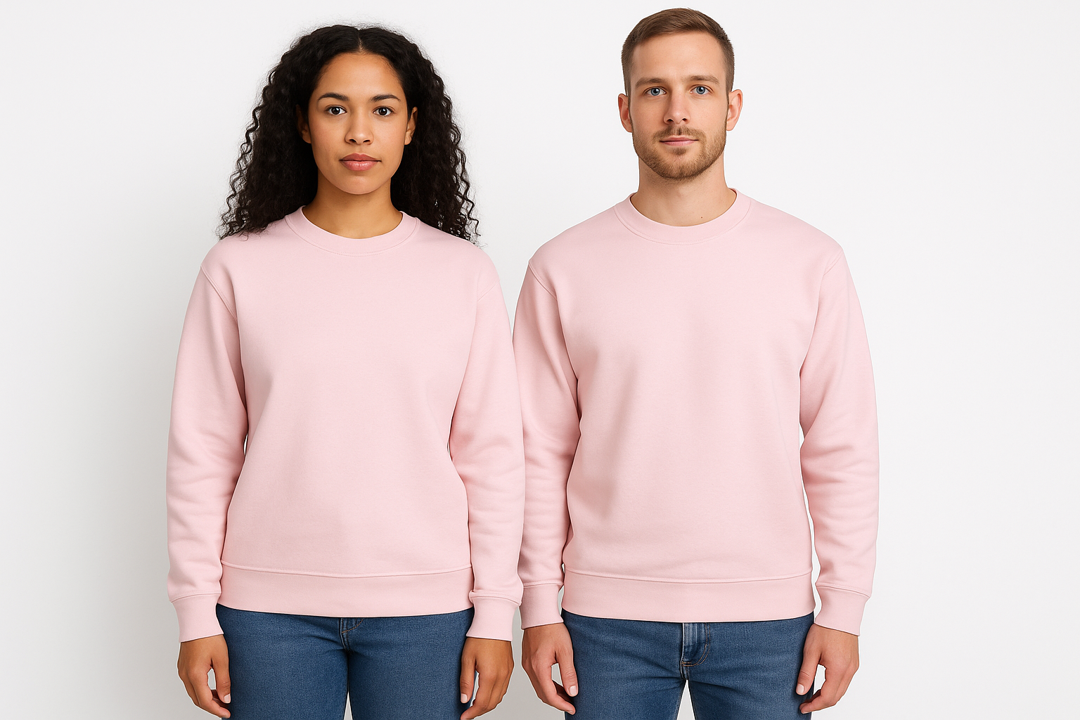 Oversized sweatshirt :LIGHT BABY PINK