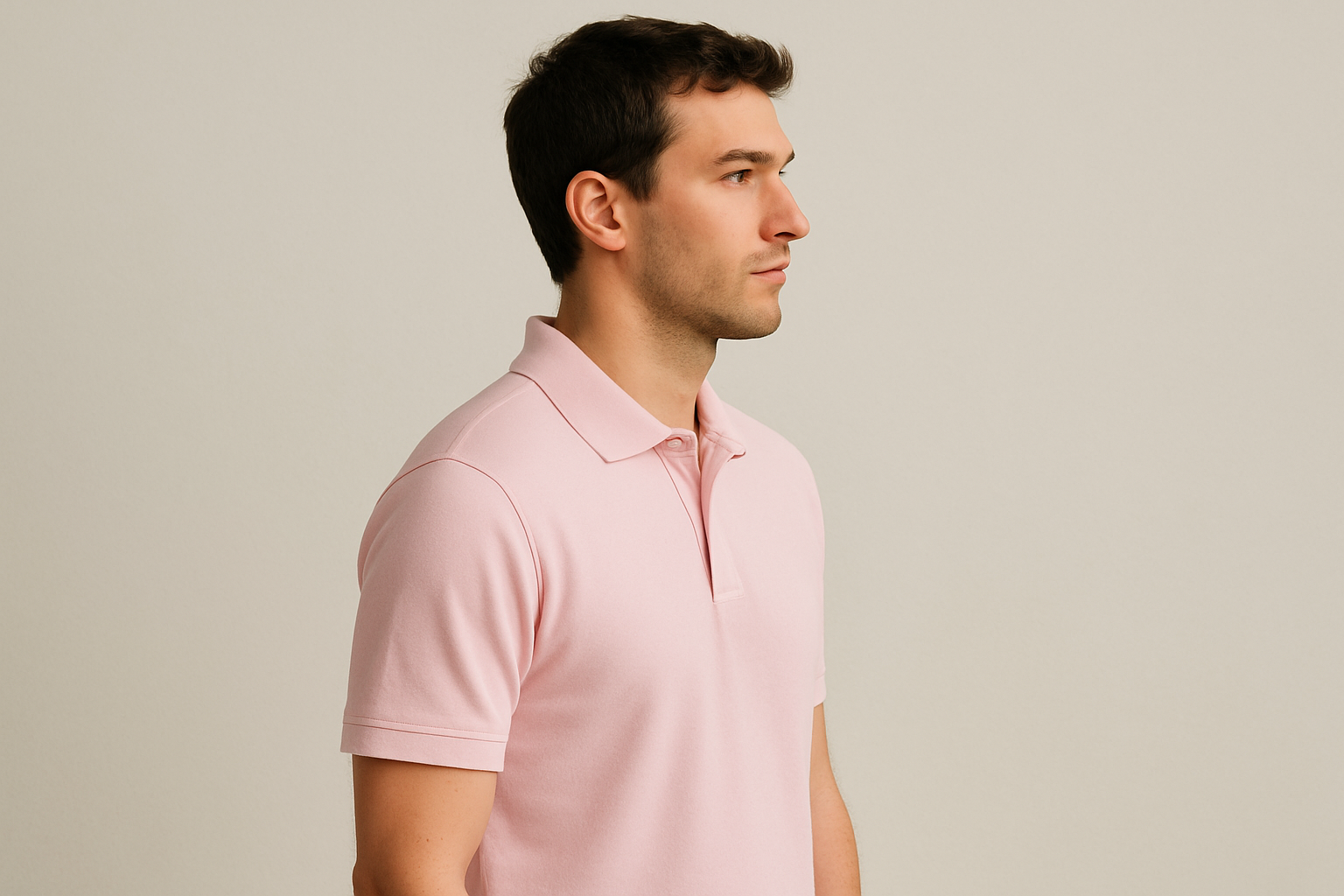 Classic Polo collar tee : LIGHT PINK