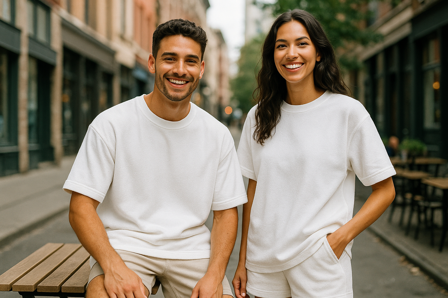 Terry Oversized tee : WHITE