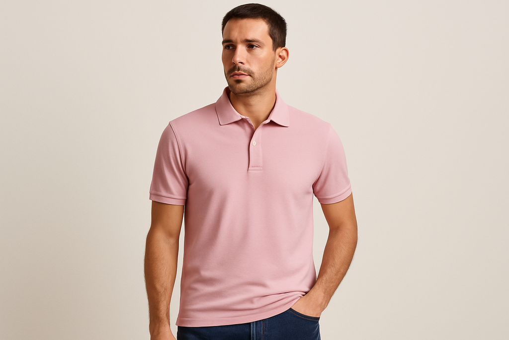 Classic Polo collar tee : LIGHT PINK