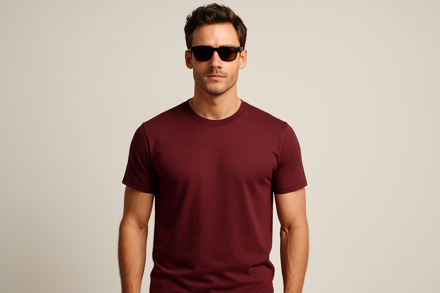 Luxe Supima tee :MAROON