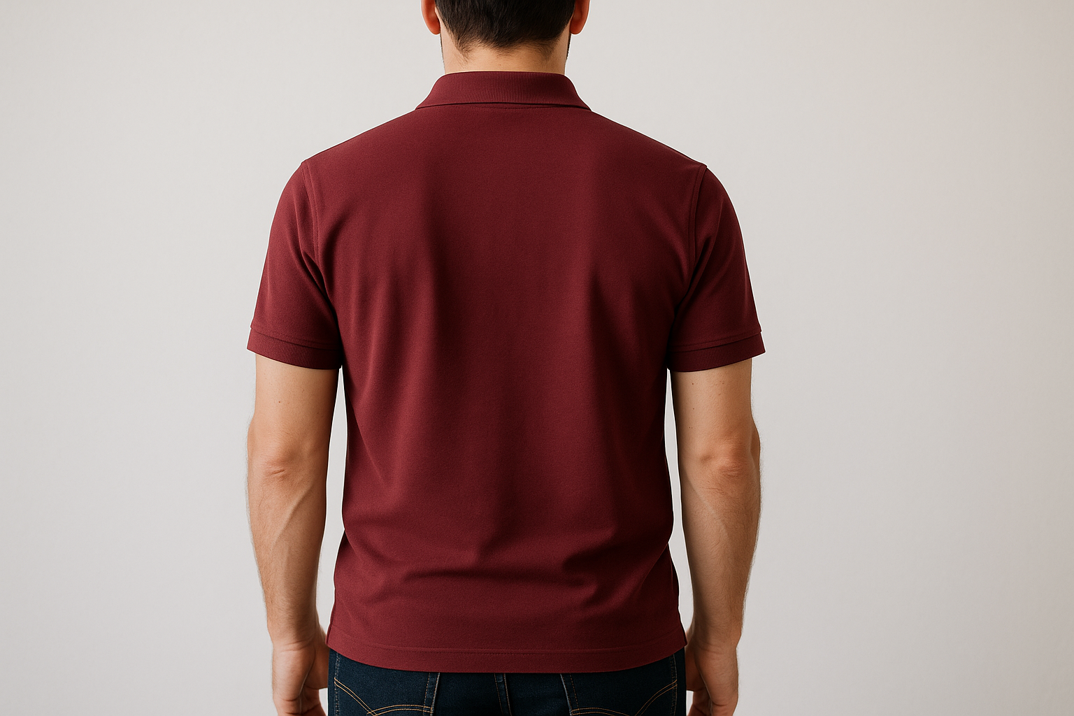 Classic Polo collar tee : MAROON