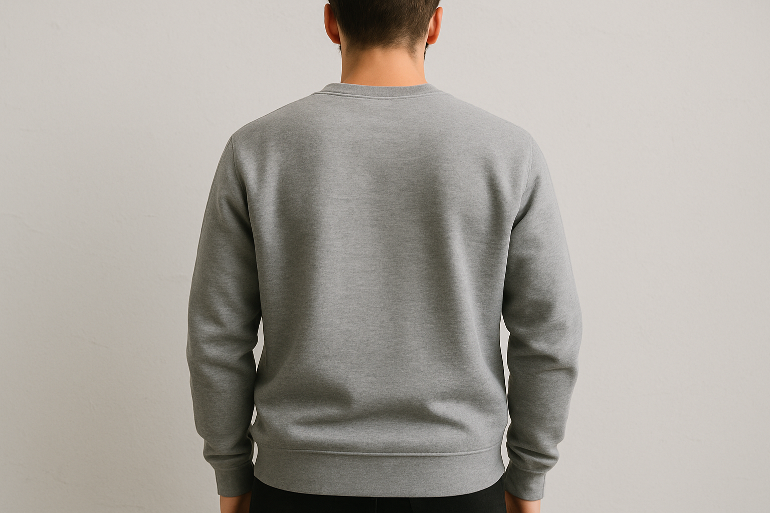 Heavy weight Sweatshirt :MELANGE GREY