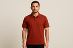 Classic Polo collar tee : BRICK RED