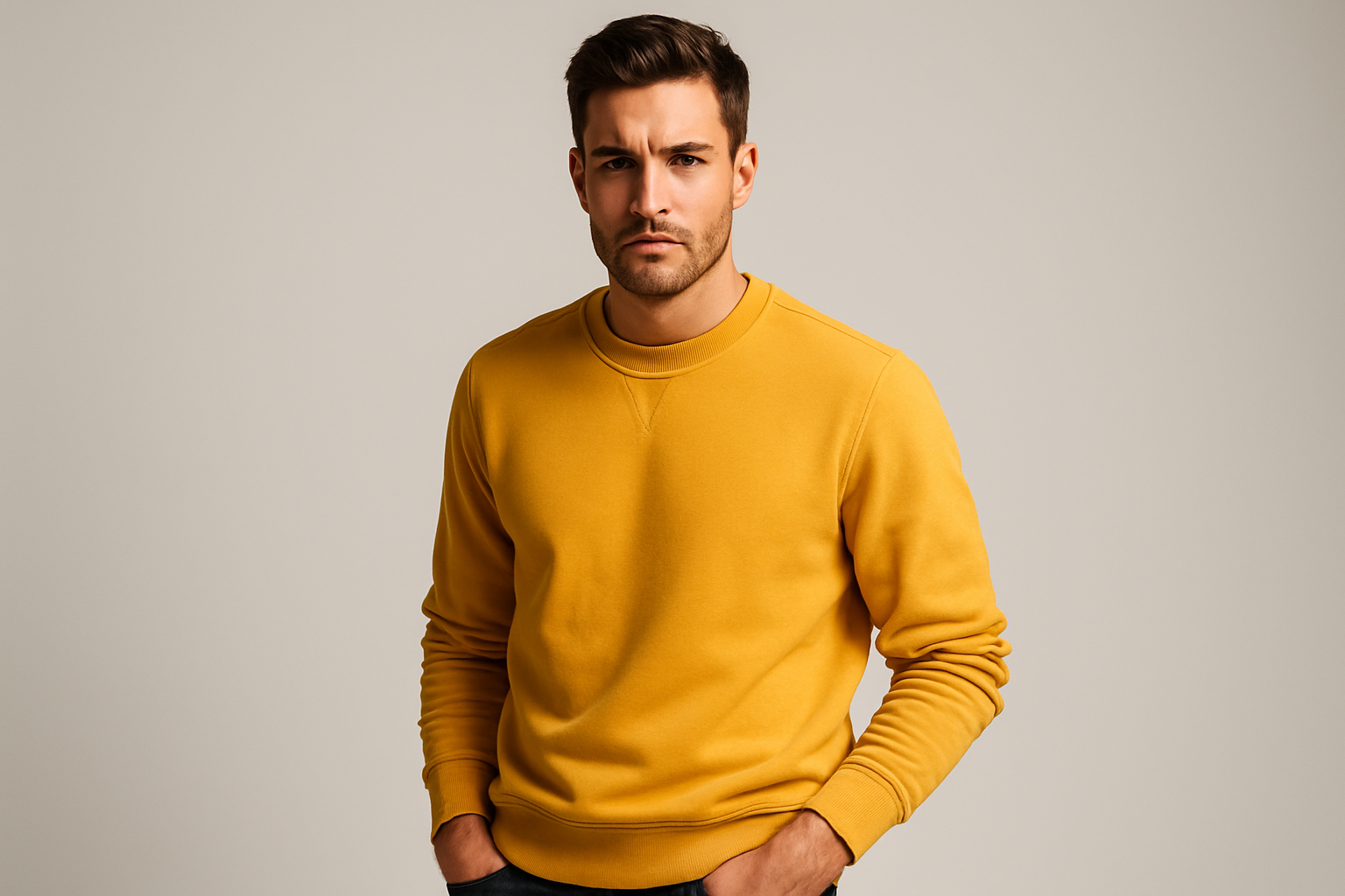 Heavy weight Sweatshirt : GOLDEN YELLOW