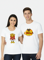 BURGER PRINTED COUPLE TEES : COMBO COLLECTION