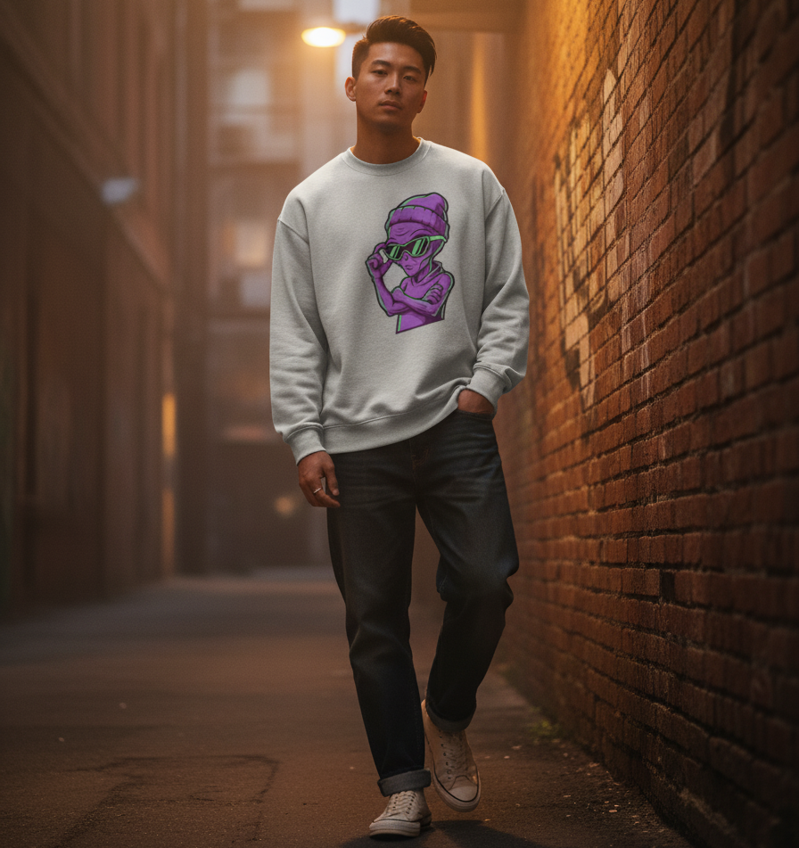 "COOL DUDE" Classic Premium Graphic Printed Sweatshirt