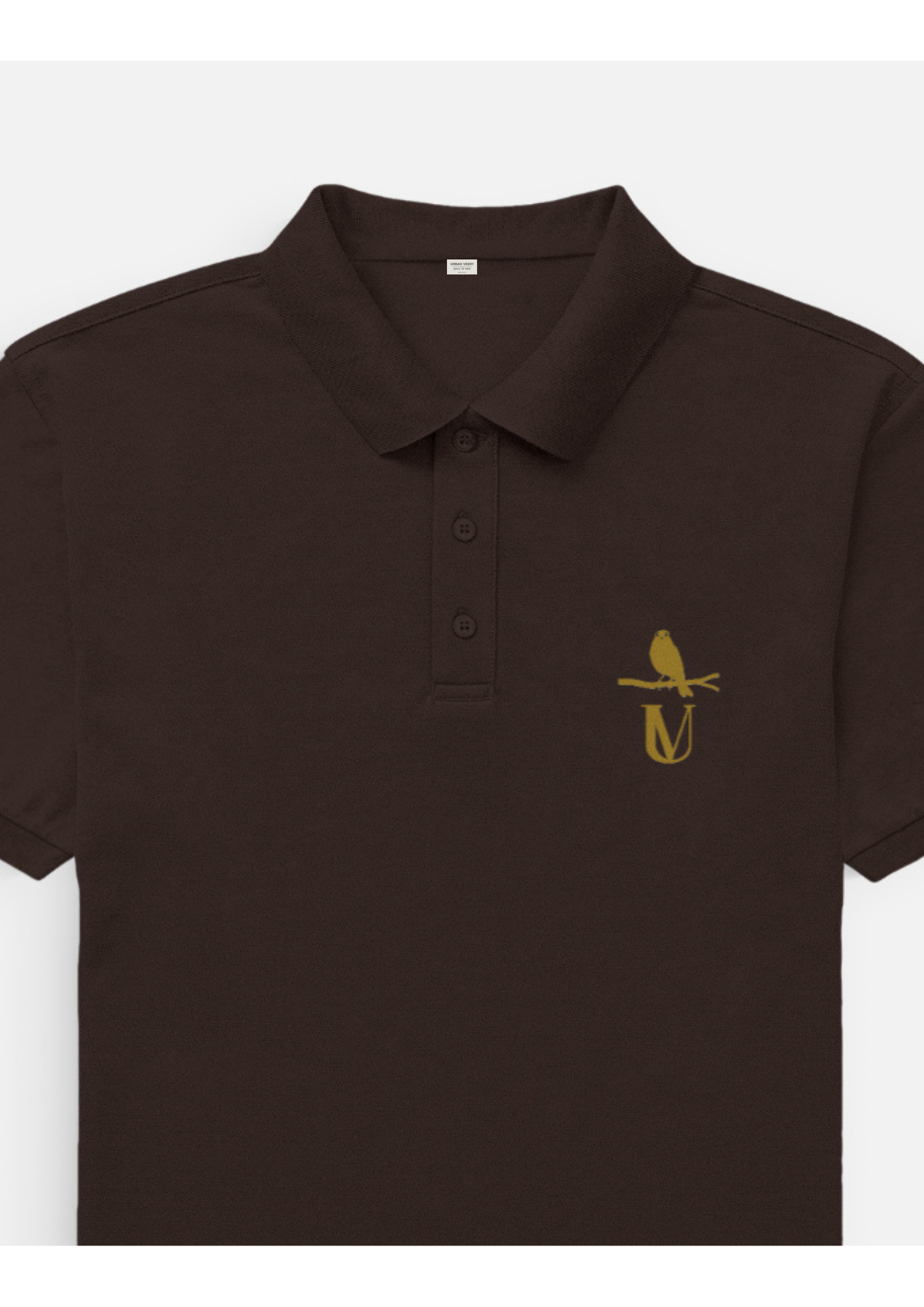 MEN SOLID POLO NECK T-SHIRT