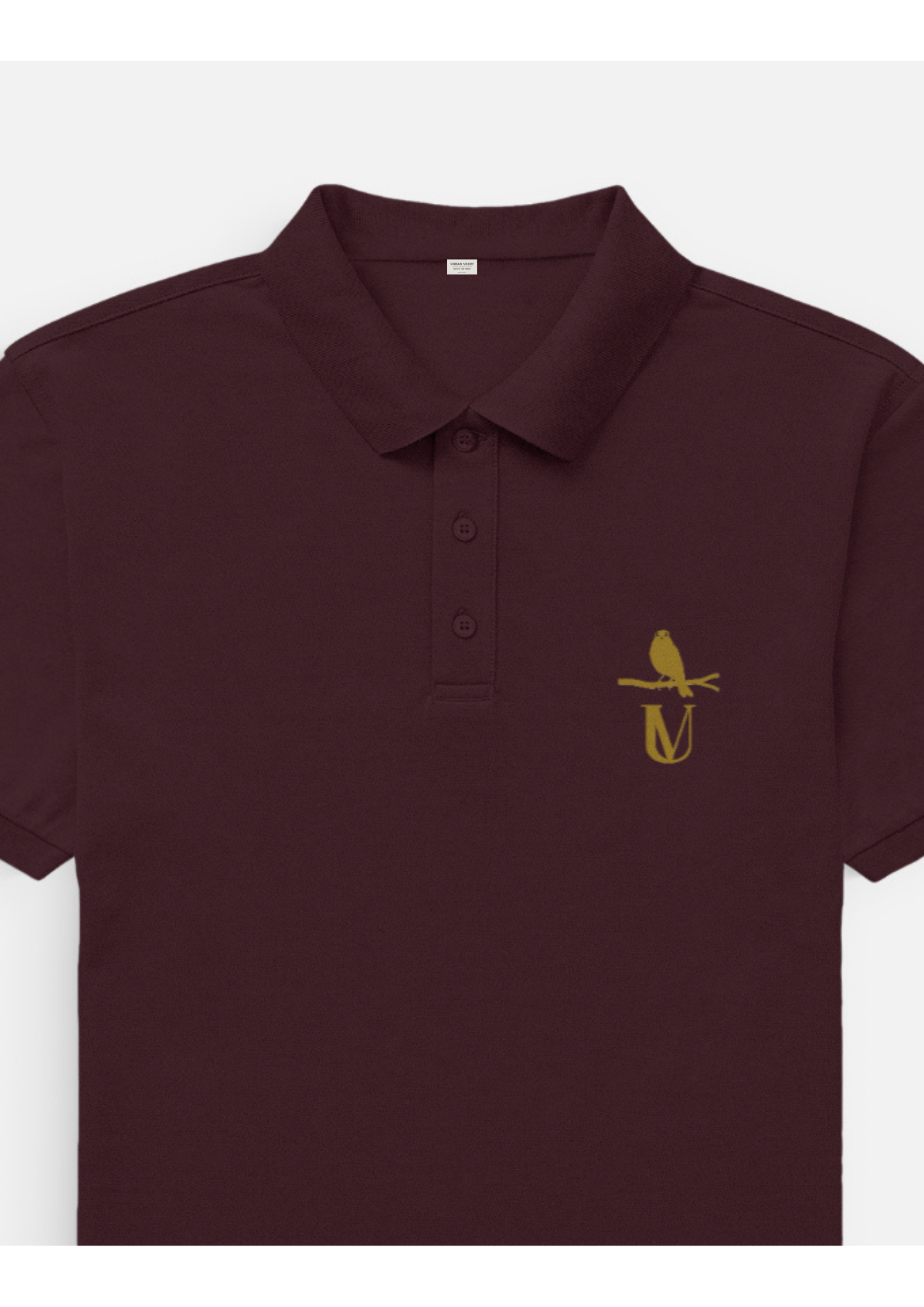 MEN SOLID POLO NECK T-SHIRT