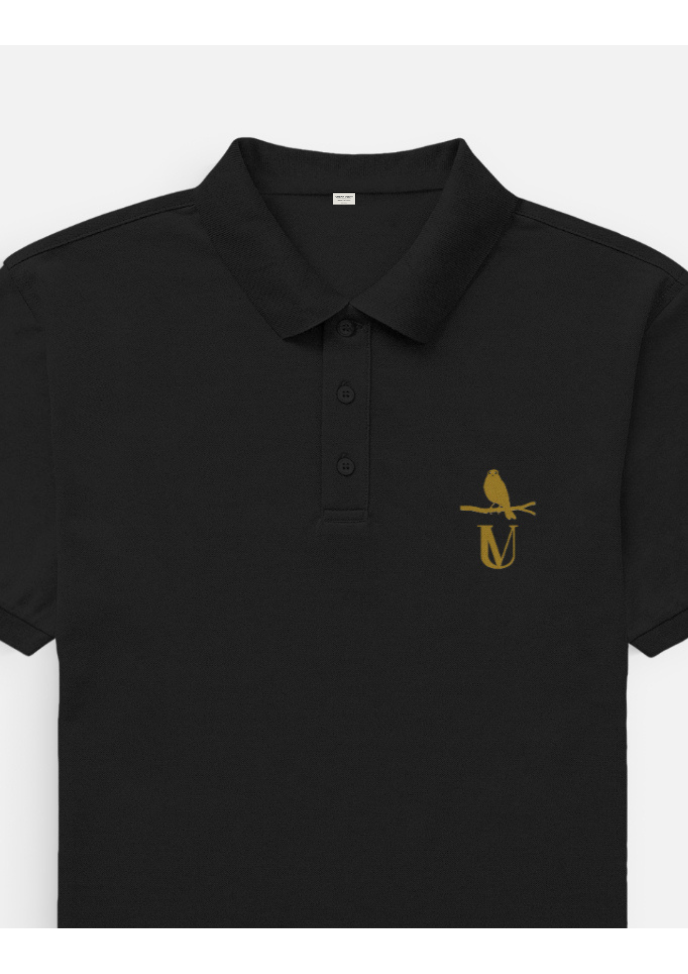 MEN SOLID POLO NECK T-SHIRT