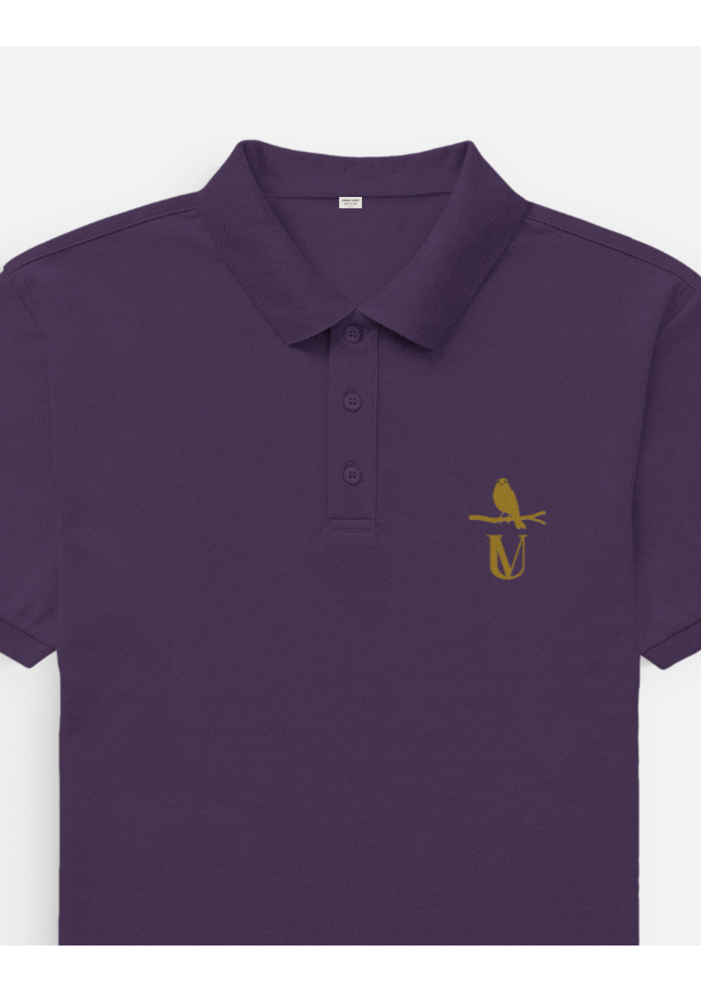 MEN SOLID POLO NECK T-SHIRT