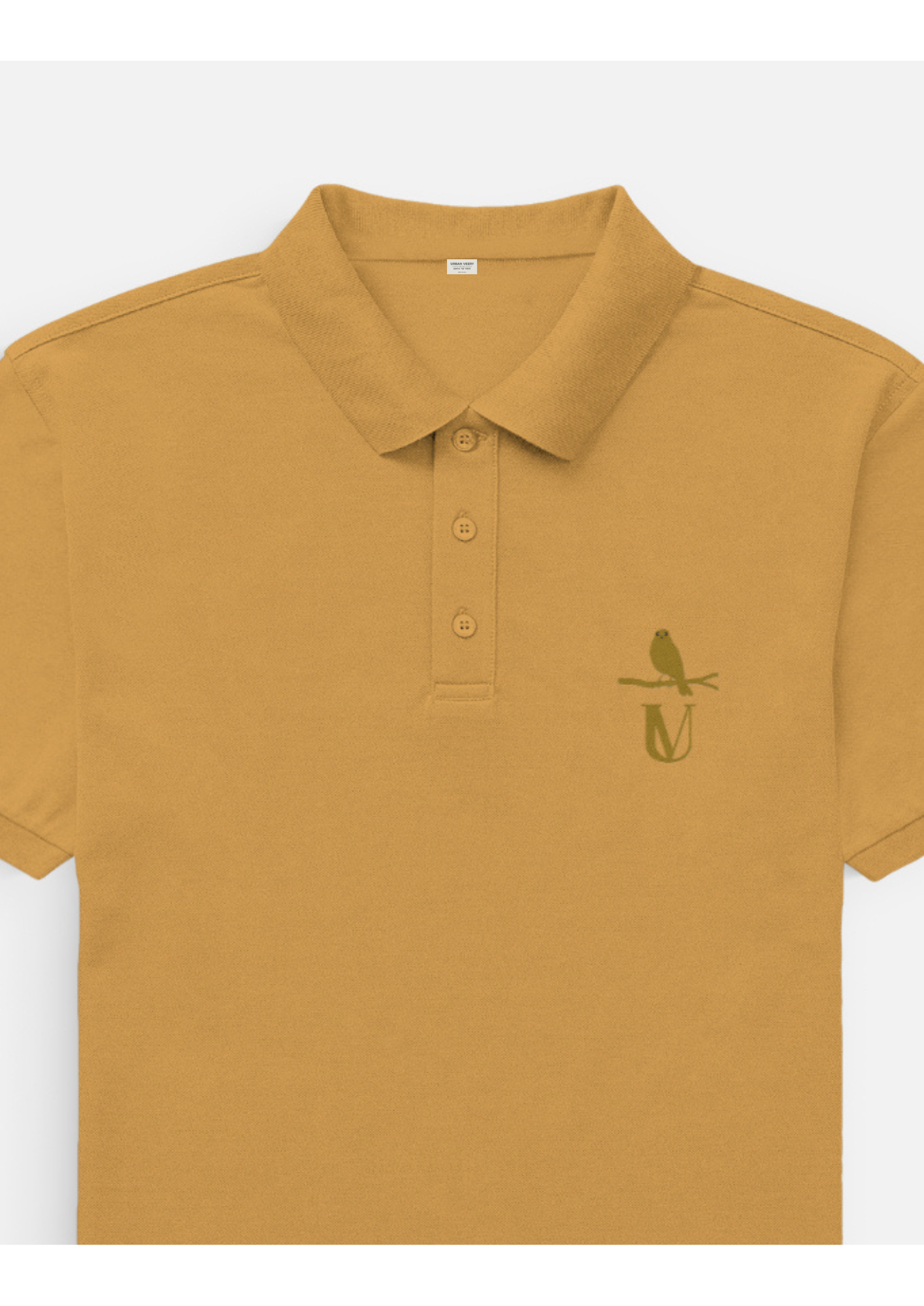 MEN SOLID POLO NECK T-SHIRT