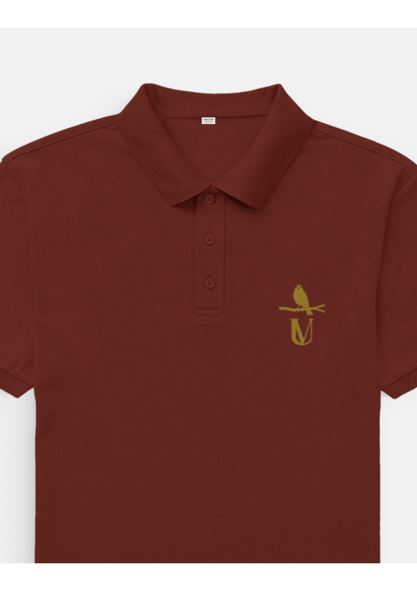 MEN SOLID POLO NECK T-SHIRT