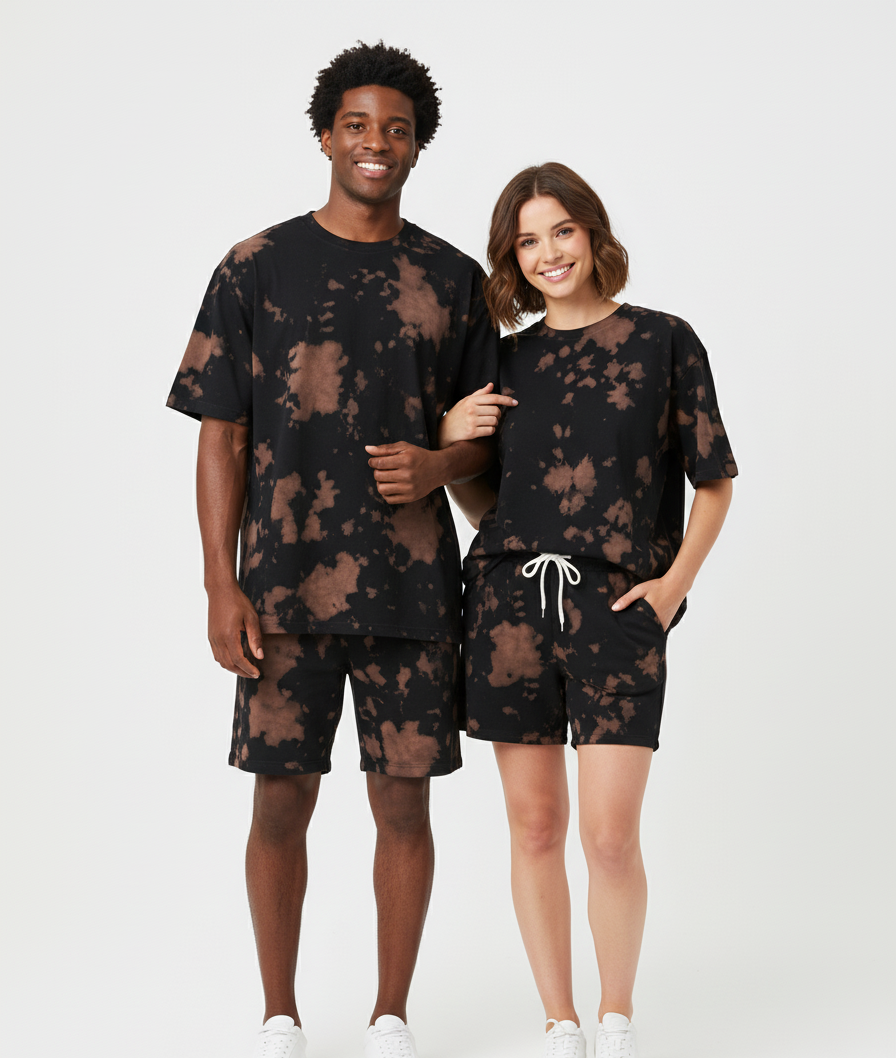 Tie Dye Co-ord : Brown/Black