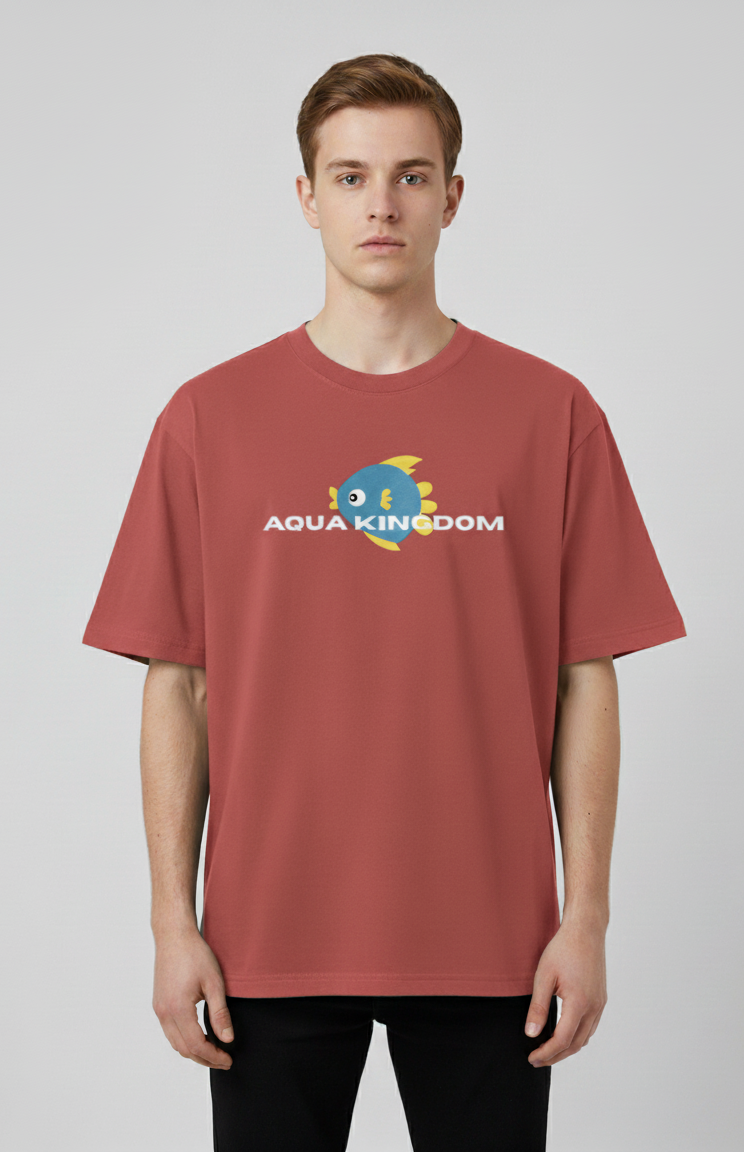 "AQUA KINGDOM" Classic Oversized Graphic Printed T-shirt