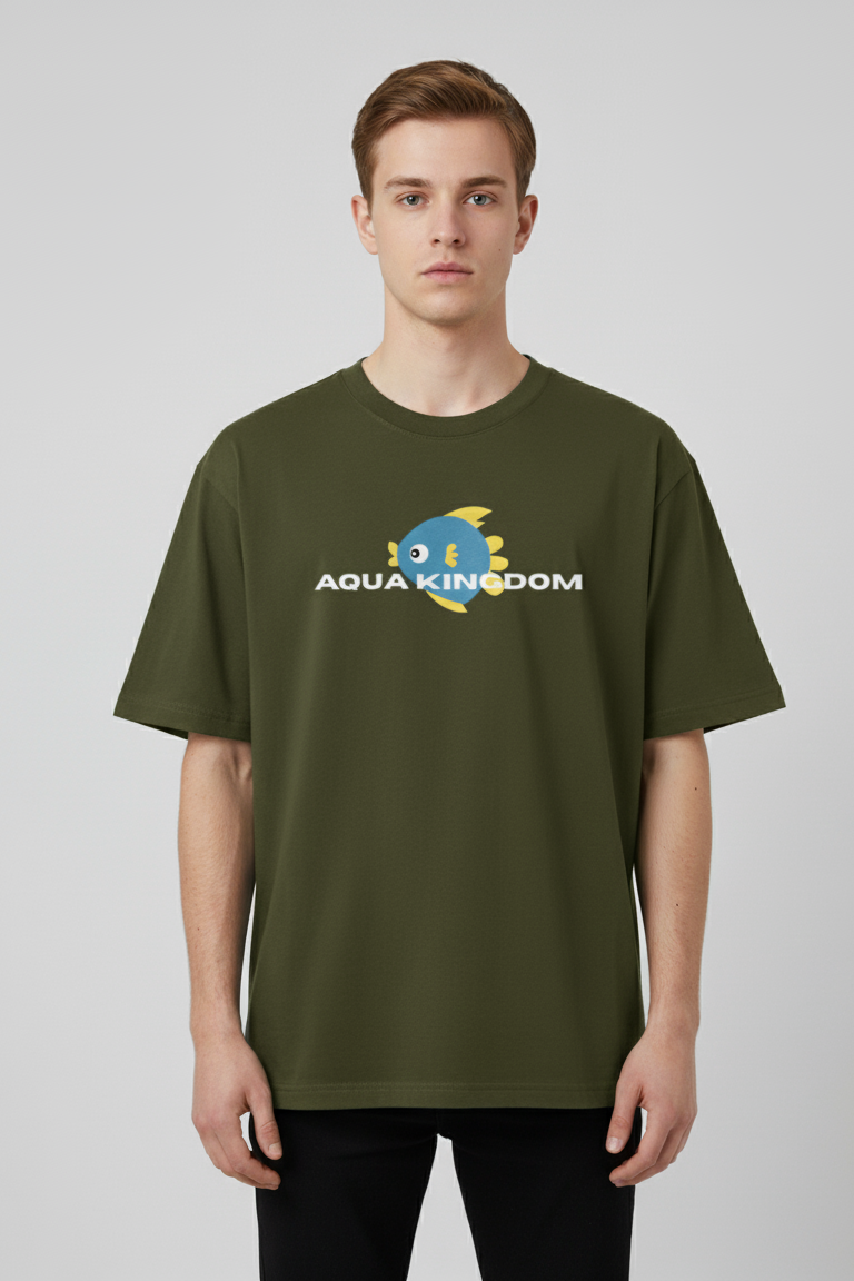 "AQUA KINGDOM" Classic Oversized Graphic Printed T-shirt