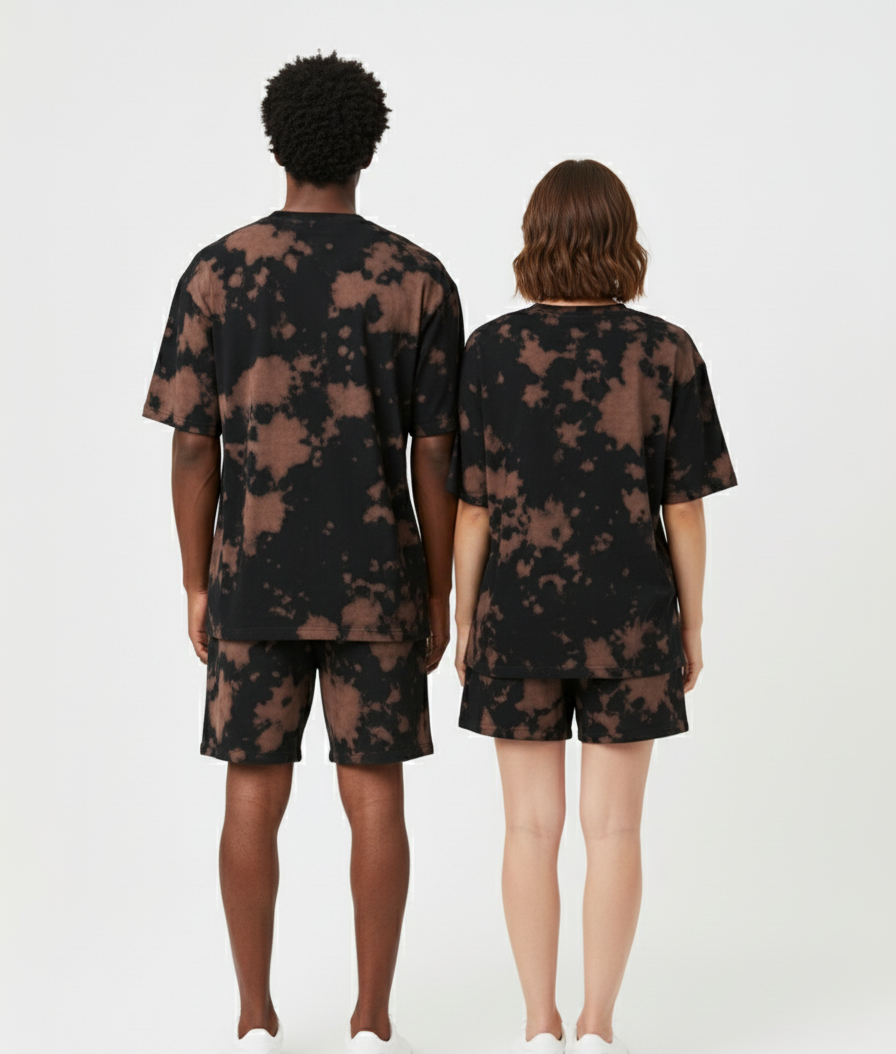 Tie Dye Co-ord : Brown/Black