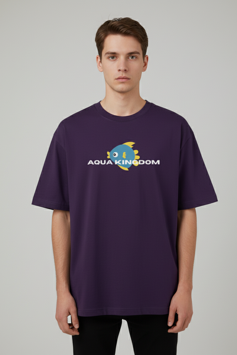 "AQUA KINGDOM" Classic Oversized Graphic Printed T-shirt