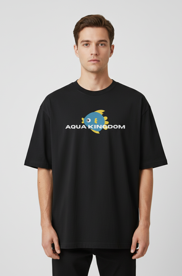 "AQUA KINGDOM" Classic Oversized Graphic Printed T-shirt