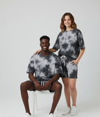 Tie Dye Co-ord : White/Black