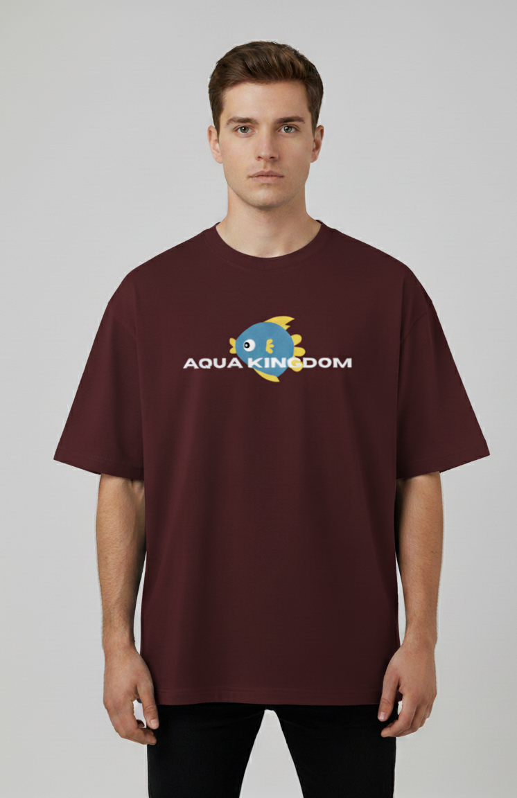 "AQUA KINGDOM" Classic Oversized Graphic Printed T-shirt