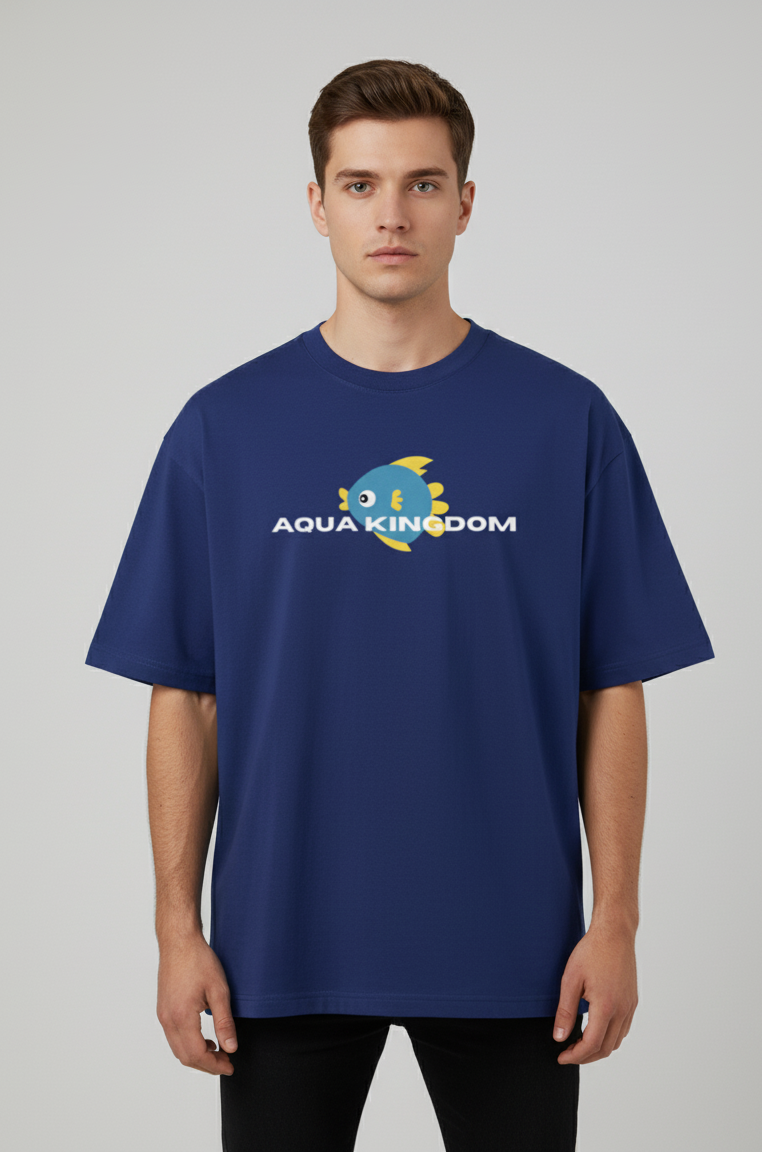 "AQUA KINGDOM" Classic Oversized Graphic Printed T-shirt