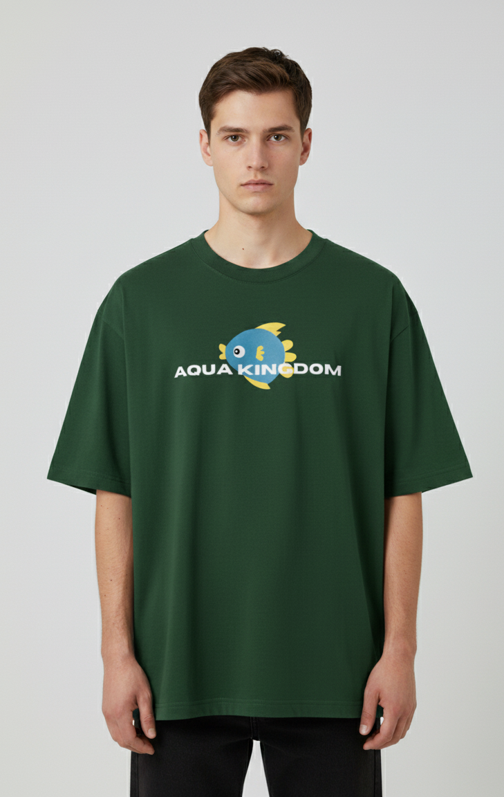 "AQUA KINGDOM" Classic Oversized Graphic Printed T-shirt