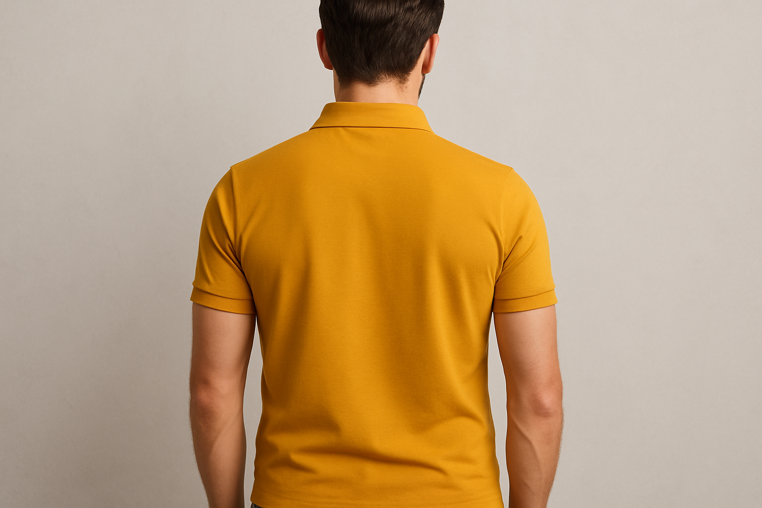 Classic Polo collar tee : MUSTARD YELLOW