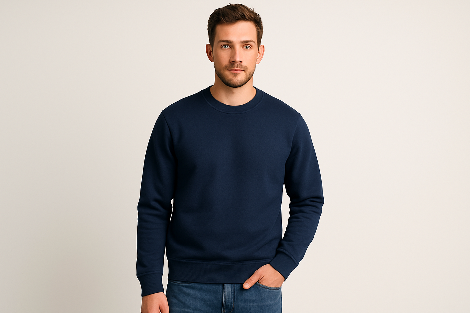 Heavy weight Sweatshirt : NAVY BLUE