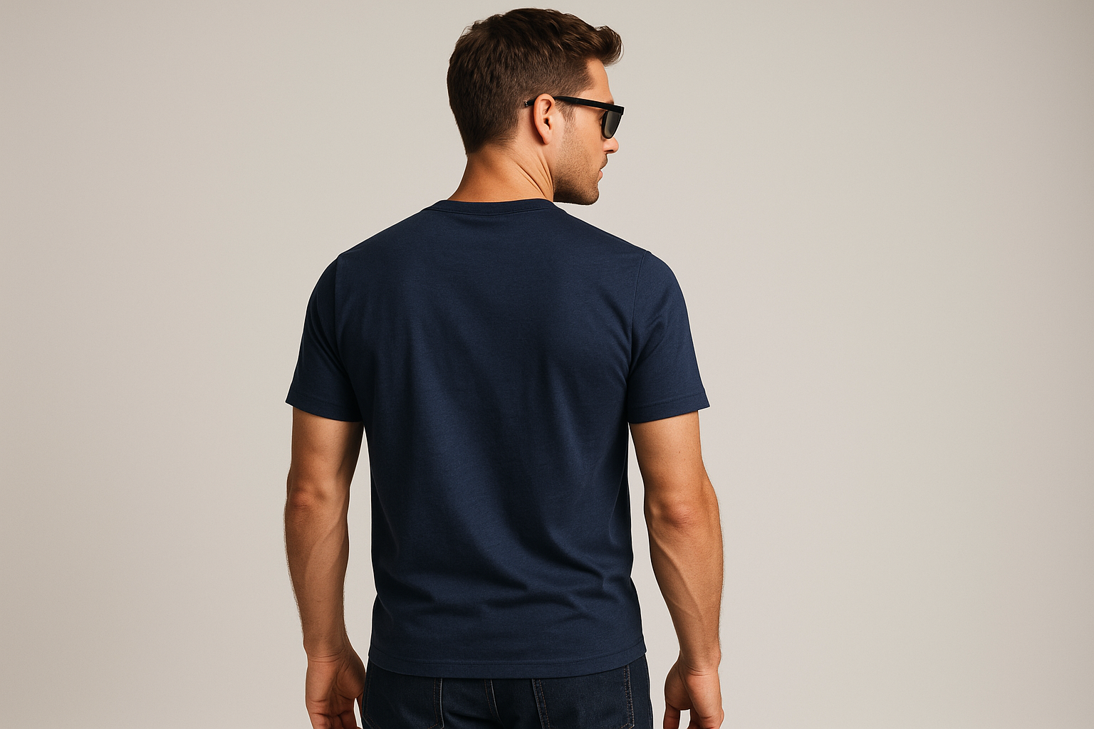 Luxe Supima tee :NAVY BLUE