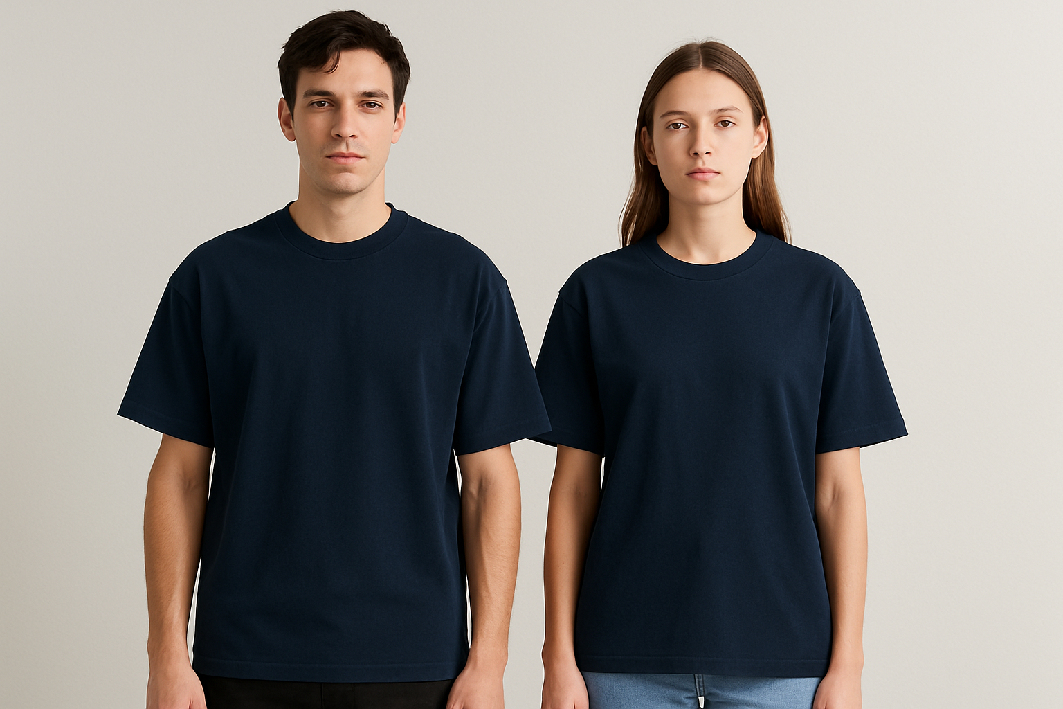 Classic oversized tee :NAVY BLUE