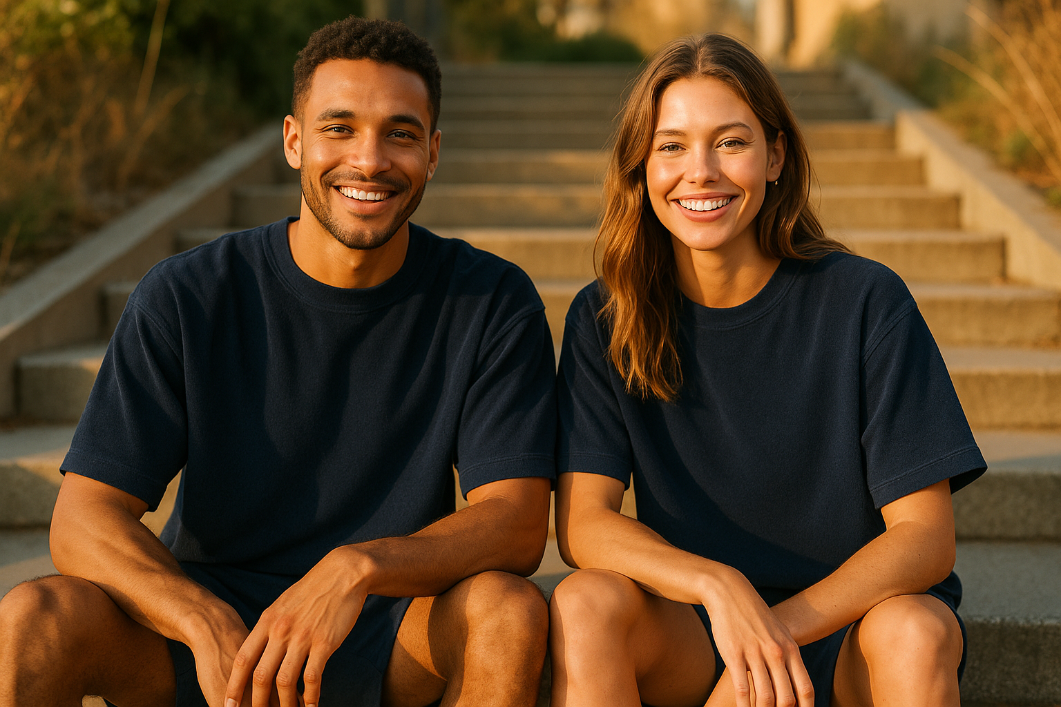 Terry Oversized tee : NAVY BLUE